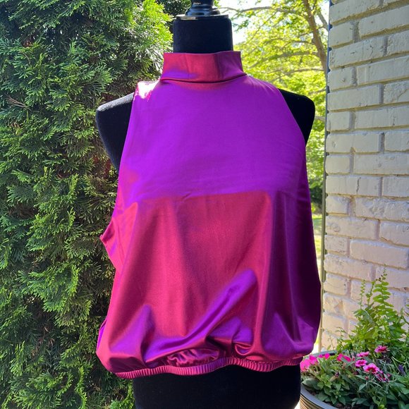Express Tops Express Fuchsia High Neck Blouse Xl 25 Poshmark
